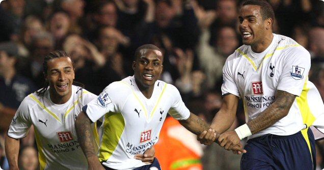 Benoit Assou-Ekotto, Danny Rose & Tom Huddlestone Spurs 2-1 Arsenal 14th April 2010
