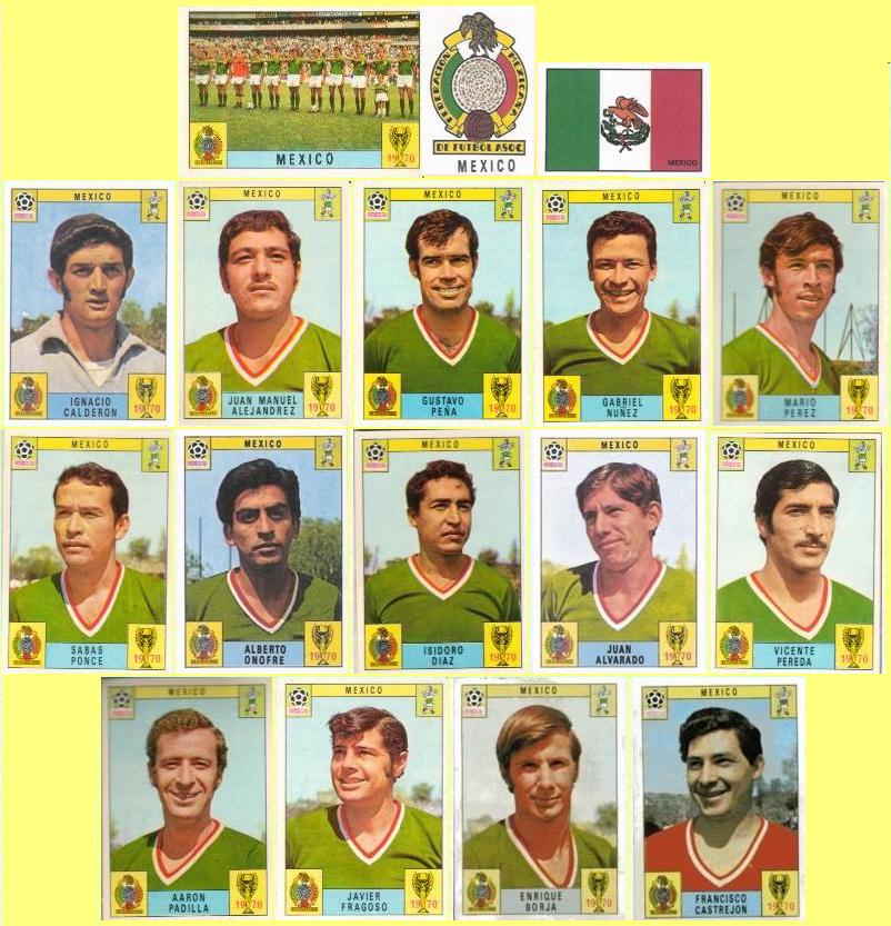 Panini stickers 1970 FIFA World Cup Mexico - Mexico squad