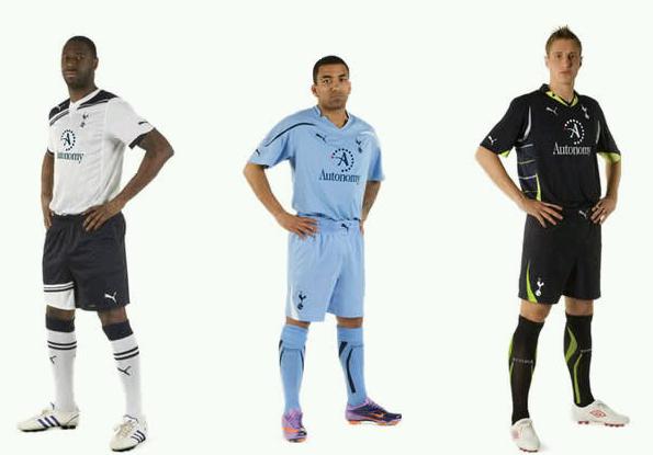 Tottenham Hotspur playing kits season 2010-11