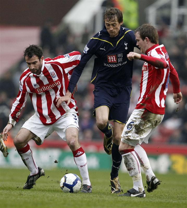 Peter Crouch in action against Stoke City