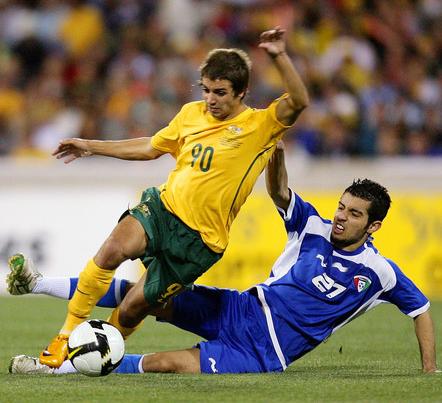 AFC Asian Cup 2011 qualification action between Australia & Kuwait
