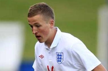 Harry Kane on England U-19 duty