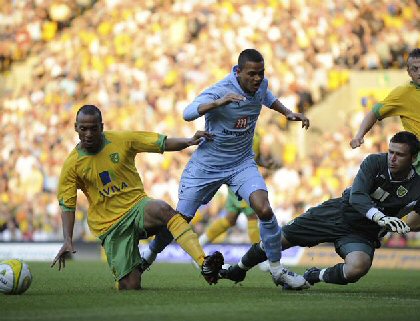 Action from Norwich City 5-1 Tottenham Hotspur, July 2008