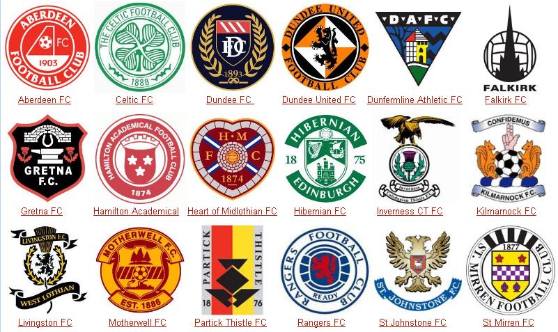 The 18 Scottish Premier Leagur clubs from 1998-99 to 2011-12