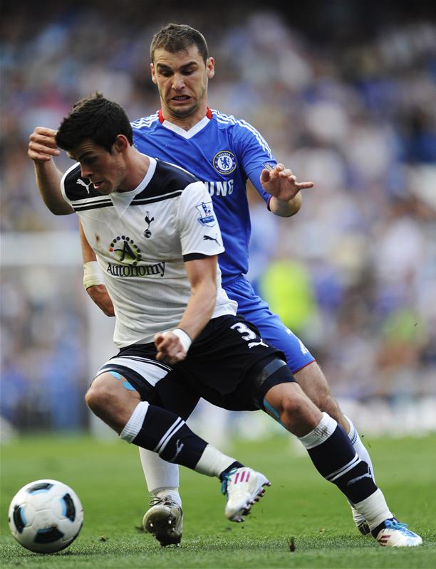 Gareth Bale in action for Spurs against Chelsea, April 2011