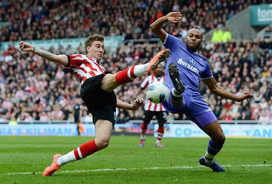 Younes Kaboul in action for Tottenham Hotspur at Sunderland, April 2012