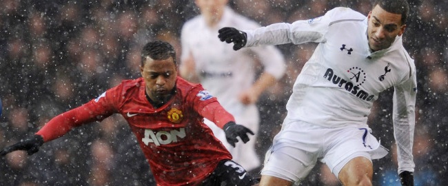 Action from Tottenham Hotspur 1-1 Manchester United, January 2013