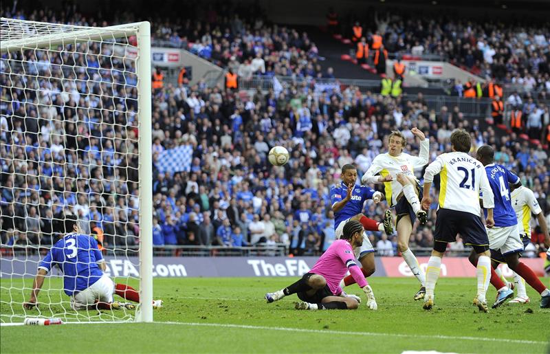 Peter Crouch Spurs v Portsmouth FA Cup Semi-Final, Wembley April 2010