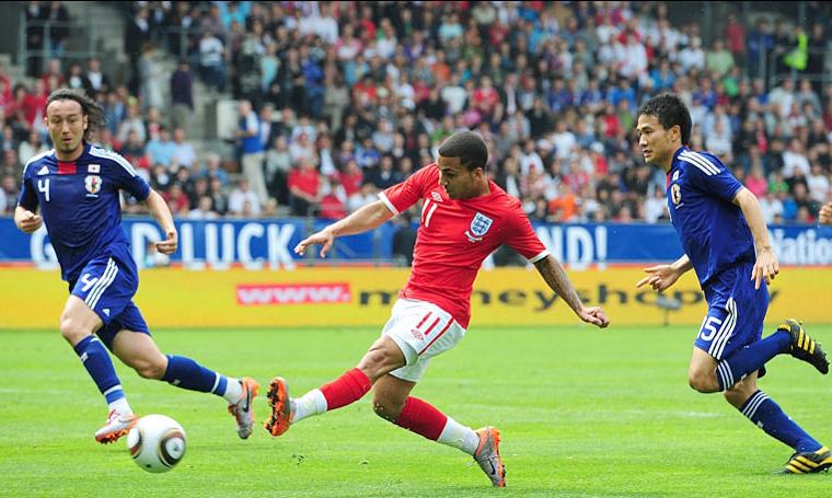 Aaron Lennon, England v Japan, Graz Austria, May 2010