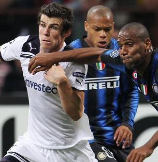 Gareth Bale scores a hat-trick against Inter Milan at the San Siro Stadium, UEFA Champions League, October 2010