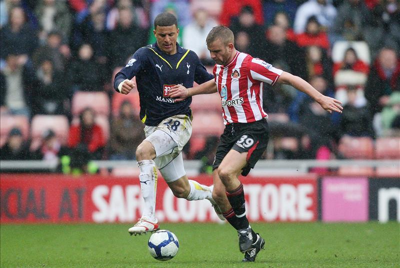 Kyle Naughton in action for Spurs against Sunderland, April 2010