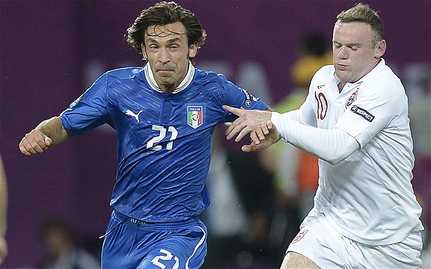 Action from Euro 2012 England v Italy