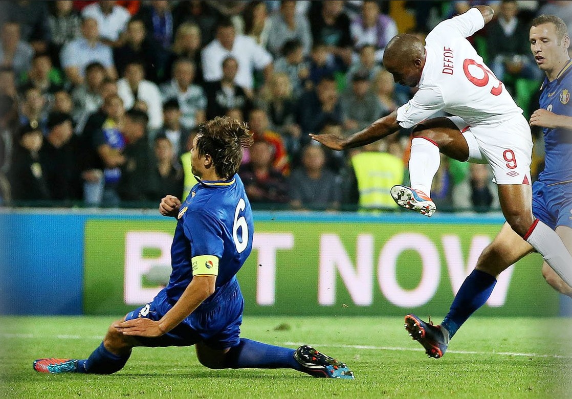 Jermain Defoe in action against Moldova, September 2012