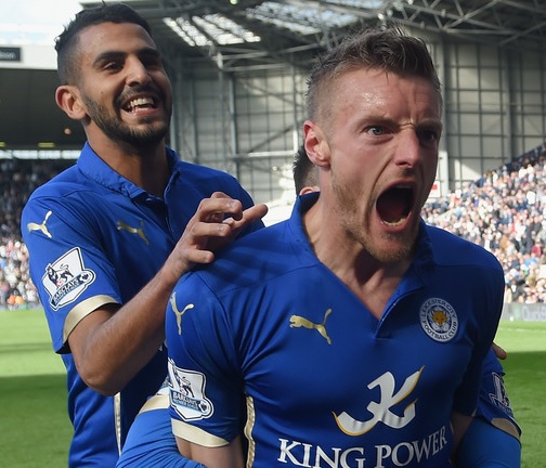 Riyad Mahrez & Jamie Vardy of Leicester City