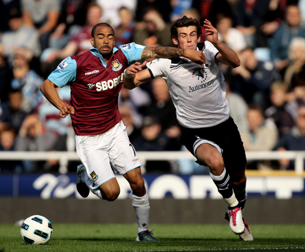 Gareth Bale in action for Tottenham Hotspur against West Ham United