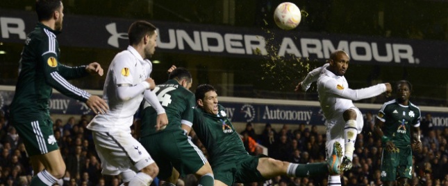 Action from Tottenham Hotspur 3-1 Panathinaikos, December 2012