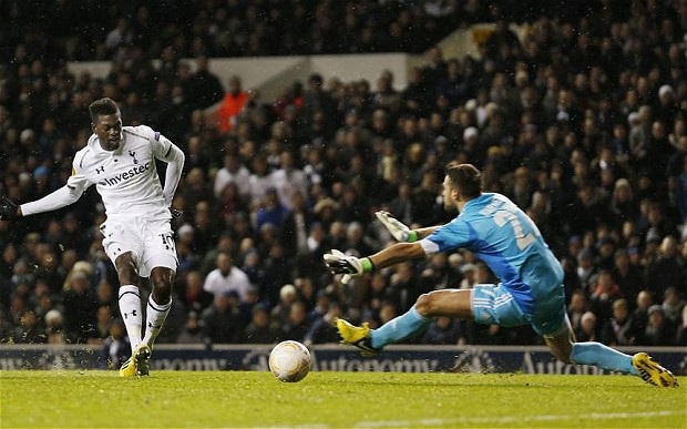 Action from Tottenham Hotspur 3-1 Panathinaikos, December 2012