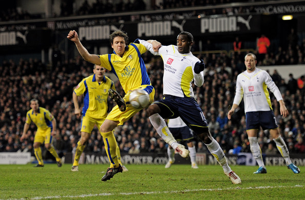 Action from Tottenham Hotspur v Leeds United