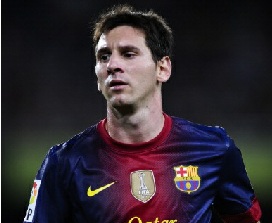 Lionel Messi of Barcelona